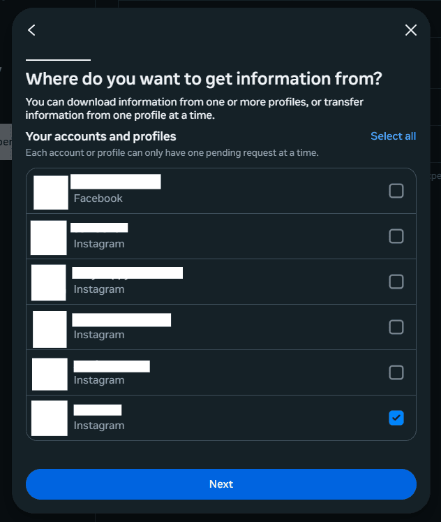 Select Account